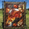 Red King Quilt Blanket Aa22  Quilt